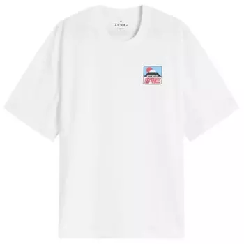 Закат на футболке Фудзи-сан Edwin, белый