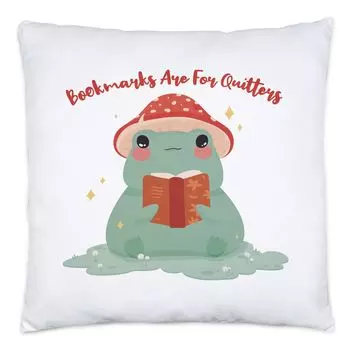 Закладки для тех, кто бросил курить, подушка, милый мотив лягушки, чтение, любители книг, подарки, книжные черви, грибной мотив Hey!Print