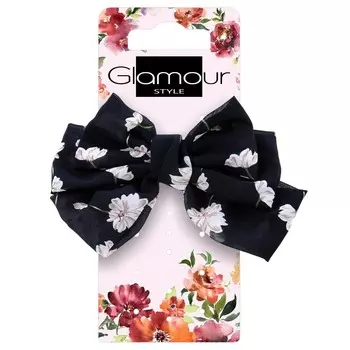 Заколка-автомат Glamour с бантиком