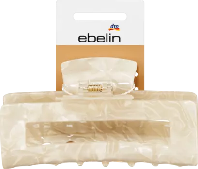 Заколка для волос большая бежевая 1 шт. ebelin