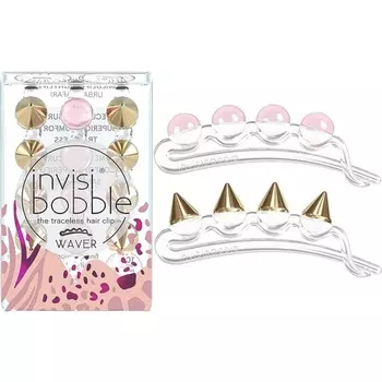 Заколка для волос Invisibobble Waver, дикая жизнь, ночная жизнь, золотисто-розовые аксессуары для волос для девочек и женщин, сильная фиксация, ограниченная коллекция, городское сафари