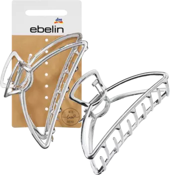 Заколка для волос металлическая серебристая 1 шт. ebelin