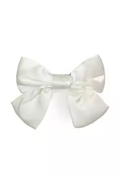 Заколка для волос Silk Bow с шелковым бантиком FILIPPA FIRENZE, кремово-белый