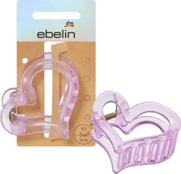 Заколка для волос в форме сердца фиолетовая 1 шт. ebelin