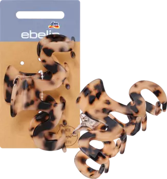 Заколка для волос волнообразной формы коричневая 1 шт. ebelin