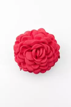 Заколка-краб для волос Zara Fabric With Flower, красный