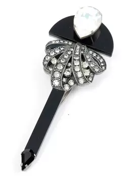 Заколка, украшенная стразами Maison Margiela, черный