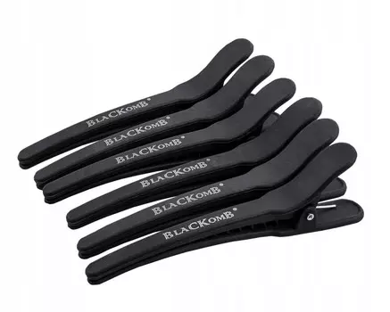 Заколки для волос Blackomb Black Carbon 6 шт., 11 см Poniks