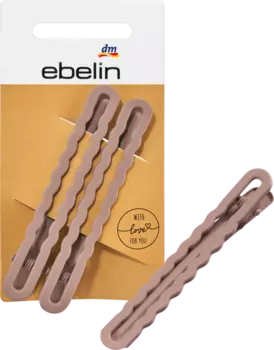 Заколки для волос коричневые волнистые 2 шт. ebelin