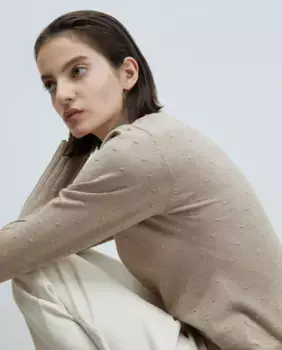 Закреплённая майка Perkins Sfera, бежевый