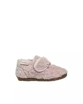 Закрытые домашние тапочки для девочек из синтетической шерсти и резиновой подошвы Naturino, розовый