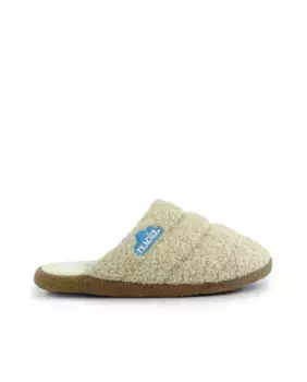 Закрытые домашние тапочки унисекс на резиновой подошве Nuvola, цвет Natural