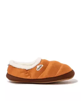 Закрытые домашние тапочки унисекс с резиновой подошвой Nuvola, коричневый