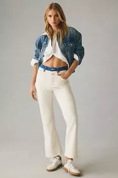 Закрытые расклешенные джинсы Hi-Sun с высокой посадкой, белый