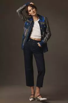 Закрытые широкие джинсы Milo с высокой посадкой, деним/темный