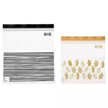 Закрывающийся пакет, черный/желтый, 2,5 л и 1,2 л, 50 шт. ISTAD IKEA