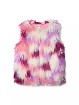 Замечательный жилет из искусственного меха для маленьких девочек и девочек Hatley, цвет morning glory