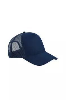 Замшевая кепка Snapback Trucker Beechfield, темно-синий