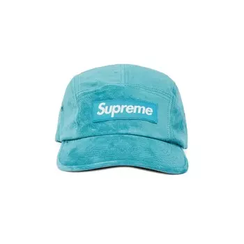 Замшевая кепка Supreme, темно-бирюзовая