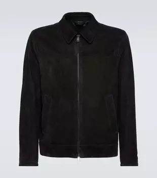 Замшевая куртка-блузон Brioni, черный