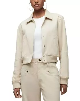 Замшевая куртка-бомбер Hudson, коричневый/бежевый