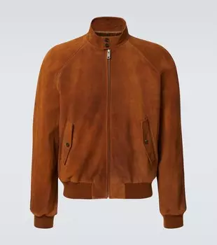 Замшевая куртка-бомбер Prada, Caramel