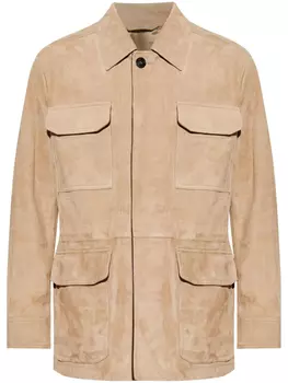 Замшевая куртка Brioni, коричневый