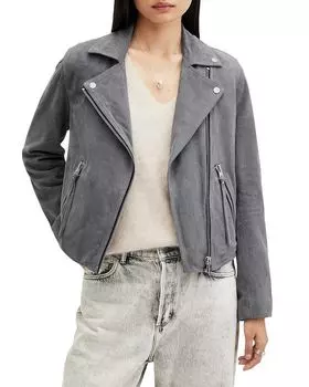 Замшевая куртка Dalby Biker ALLSAINTS, серый