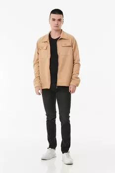 Замшевая куртка на молнии с двумя карманами Fullamoda, норка