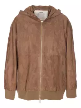 Замшевая куртка на молнии с капюшоном 'S Max Mara, коричневый