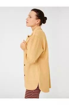 Замшевая куртка оверсайз с карманами Koton, экрю