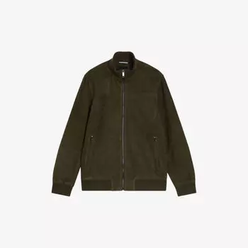 Замшевая куртка Peveril с воротником-воронкой Ted Baker, зеленый
