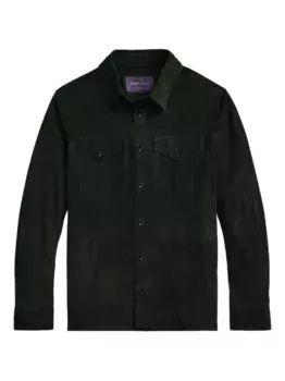 Замшевая куртка-рубашка Ralph Lauren Purple Label, зеленый