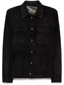 Замшевая куртка-рубашка Salvatore Santoro, черный