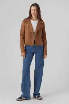Замшевая куртка с заклепками Vero Moda, коричневый