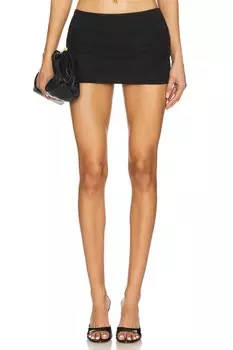 Замшевая мини-юбка Alex Perry, black