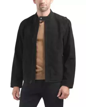 Замшевая мотокуртка Cole Haan, черный