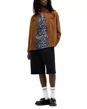 Замшевая рубашка ALLSAINTS Navarro, коричневый