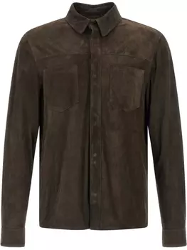 Замшевая рубашка Giorgio Brato, коричневый