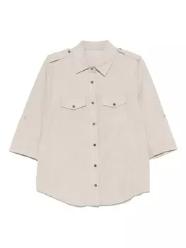 Замшевая рубашка Salvatore Santoro, серый