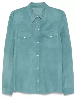 Замшевая рубашка Salvatore Santoro, синий