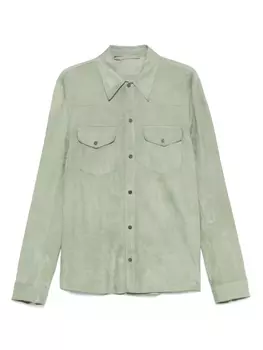 Замшевая рубашка Salvatore Santoro, зеленый