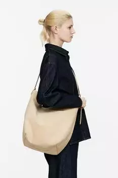 Замшевая сумка Arket, бежевый