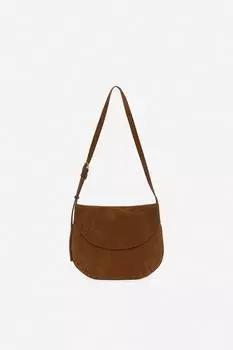 Замшевая сумка через плечо Arket, коричневый