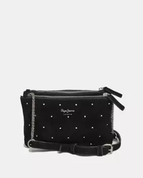 Замшевая сумка через плечо Pepe Jeans, черный