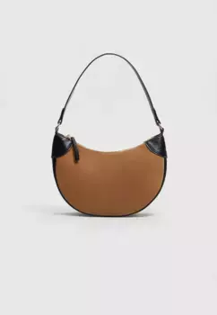 Замшевая сумка через плечо Stradivarius, коричневый