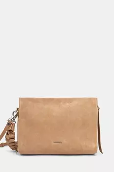 Замшевая сумка Coccinelle, коричневый