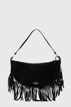 Замшевая сумка Janice Angie Pepe Jeans, черный