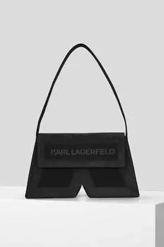 Замшевая сумка Karl Lagerfeld, черный