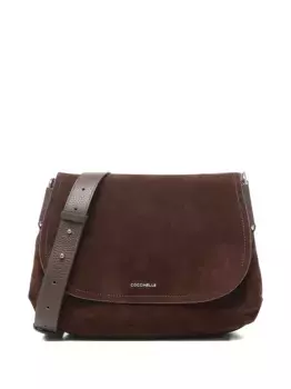 Замшевая сумка на плечо Coccinelle, коричневый